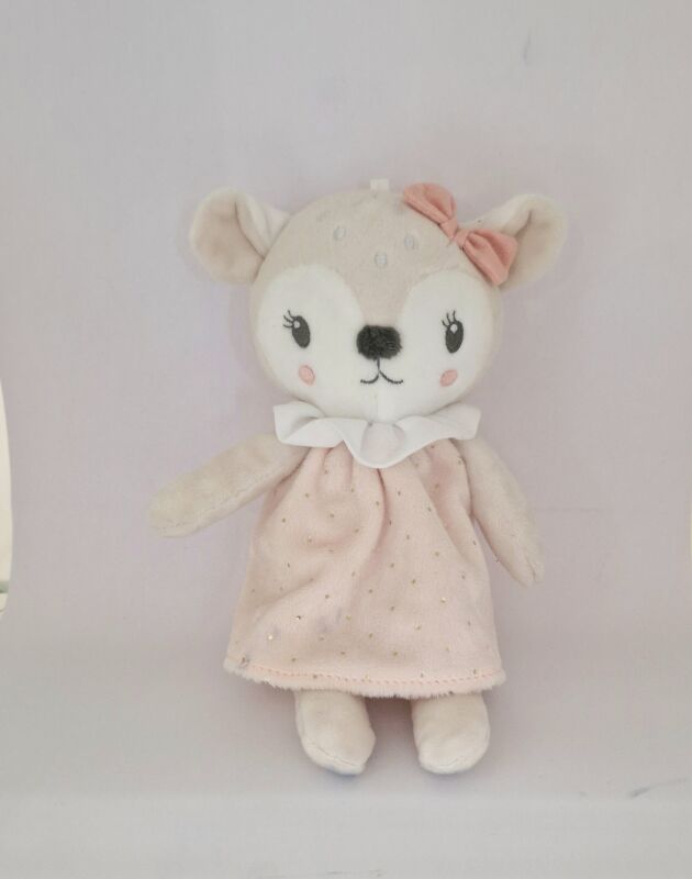  - peluche biche rose 25 cm 